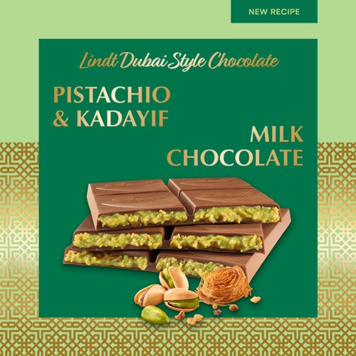 Lindt Dubai Style Milk Pistachio Chocolate Bar