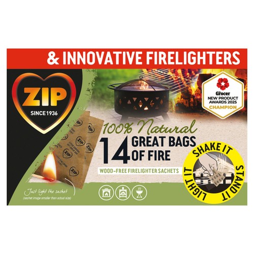 Zip Great Bags Of Fire Firelighter Sachets