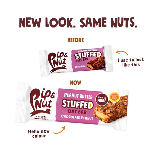 Pip & Nut Peanut Butter Stuffed Oat Bar Chocolate