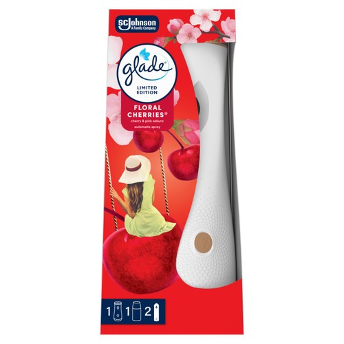 Glade Automatic Spray Air Freshener Holder & Refill Floral Cherries 269ml