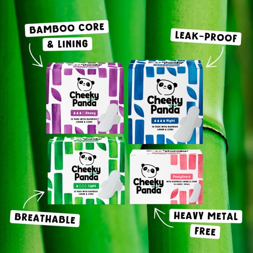 The Cheeky Panda Pantyliners with Bamboo Core