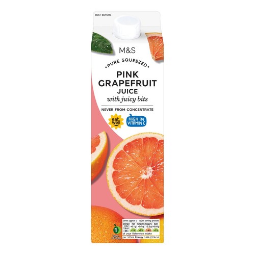 M&S Pink Grapefruit Juice with Juicy Bits