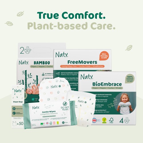 Naty Compostable Wipes Unscented Triple Pack