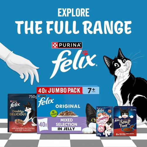 Felix Original Cat Food Senior Mixed Selection in Jelly Wet Cat Food