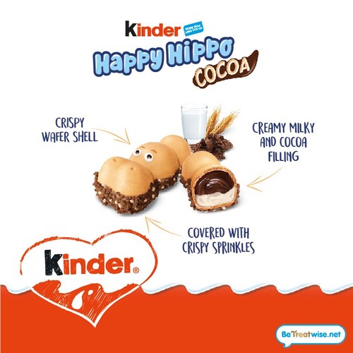 Kinder Happy Hippo Milk & Cocoa Cream Biscuits