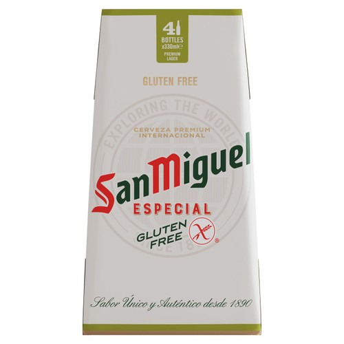 San Miguel Spanish Gluten-Free Lager Beer Bottles