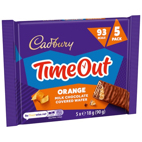 Cadbury Timeout Orange Milk Chocolate Covered Wafer