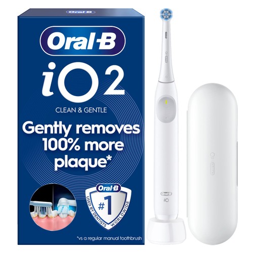 Oral-B iO2 Series Simple White Electric Toothbrush + Travel Case