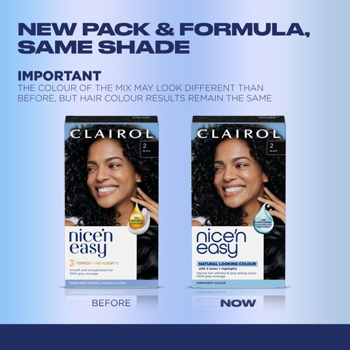Clairol Nice'n Easy Hair Dye, 2 Black
