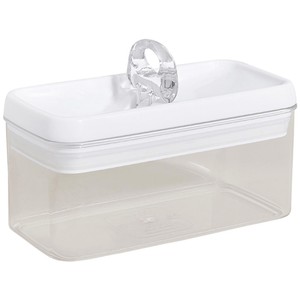 M&S Collection 1L Rectangular Flip-Tight Food Storage, One Size, White Mix