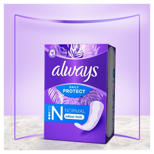 Always Dailies Liners Daily Protect Normal Value Pack 64 Count