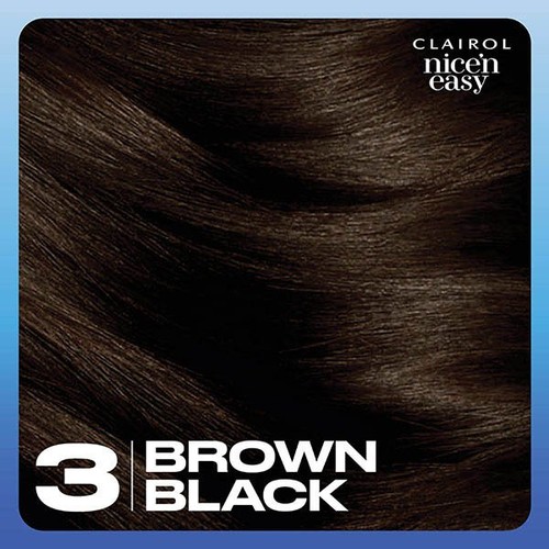 Clairol Nice'n Easy Hair Dye, 3 Brown Black