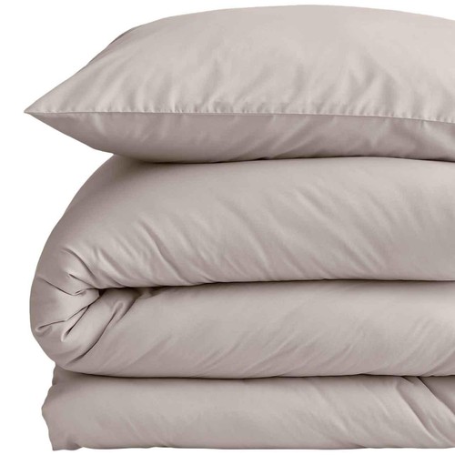 M&S Collection Cotton Rich Bedding Set, Super King Size, Mink