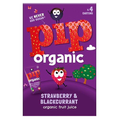 Pip Organic Strawberry & Blackcurrant Juice Cartons