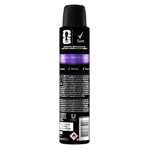 Sure Men Antiperspirant Deodorant Active Dry Aerosol