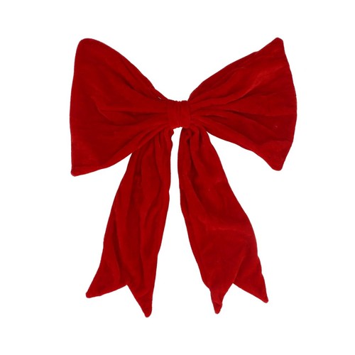 Red Velvet Clip on Bow Large