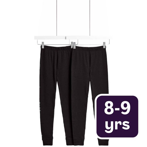 M&S Unisex, Heatgen Thermal Leggings, 8-9 Years, Black