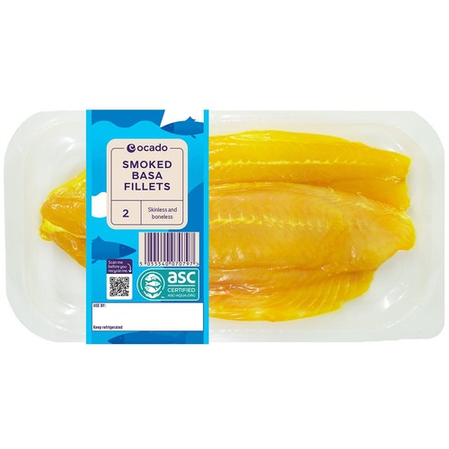 Ocado 2 ASC Smoked Basa Fillets Skinless & Boneless