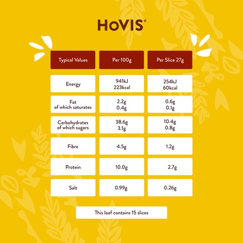 Hovis Brown Wheatgerm Medium Sliced Bread