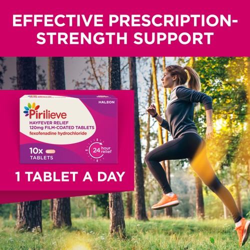 Pirilieve Hayfever Relief, Fexofenadine Antihistamine Tablets