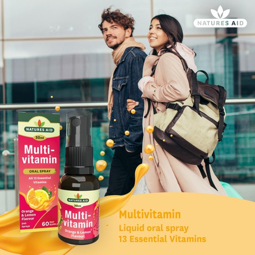 Natures Aid Multivitamin Oral Spray (Orange & Lemon Flavour)