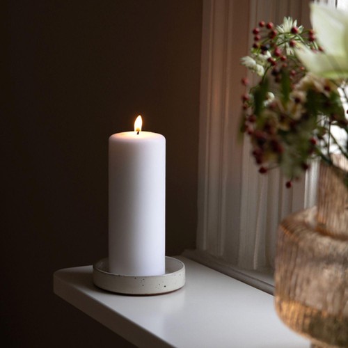 Liljeholmens Pressed Pillar Stearin Candle White 68x150mm