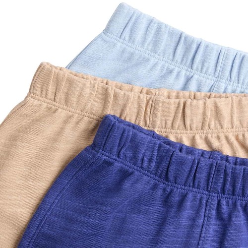 M&S Boys Pure Cotton Shorts, 6-9 Months, Blue