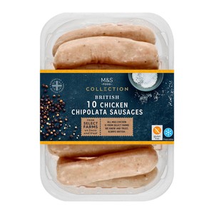 M&S Collection British 10 Chicken Chipolata Sausages