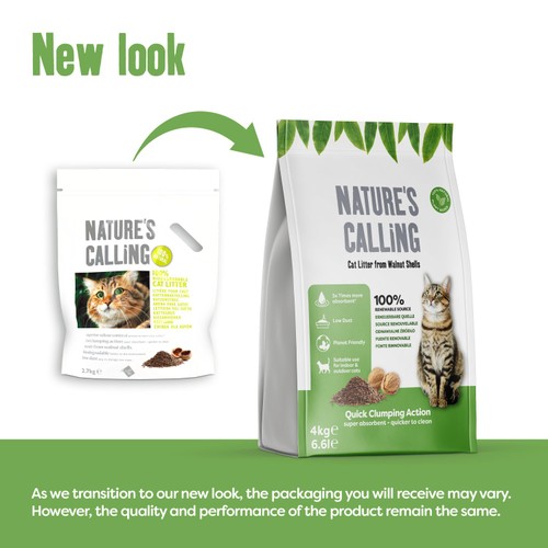 Natures Calling Natural Cat Litter Litter Pouch Walnut Shells Grain Free