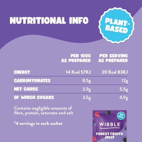 Wibble Plant-based Double Berry Jelly Crystals