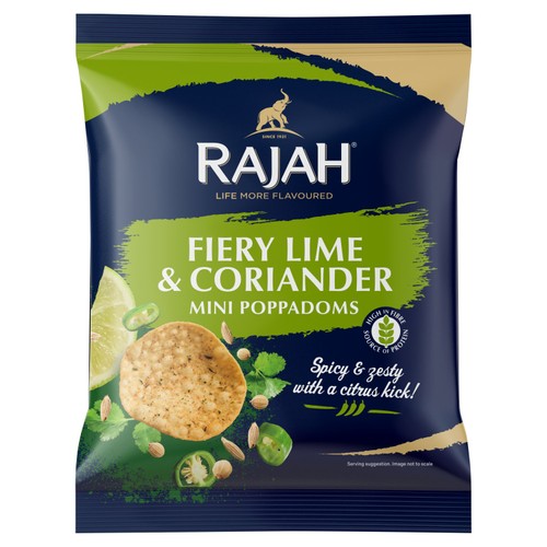 Rajah Lime and Coriander Poppadoms