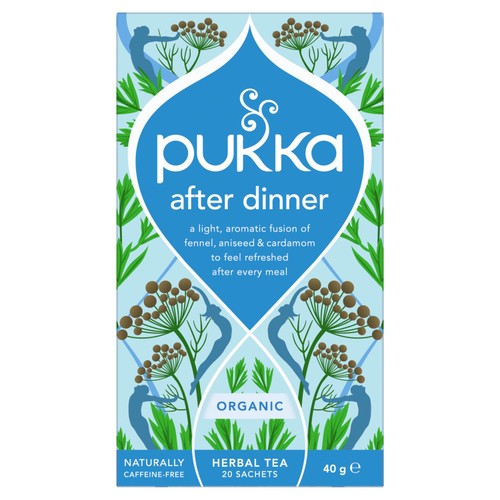 Pukka Organic After Dinner 20 Home Compostable Herbal Tea Bags