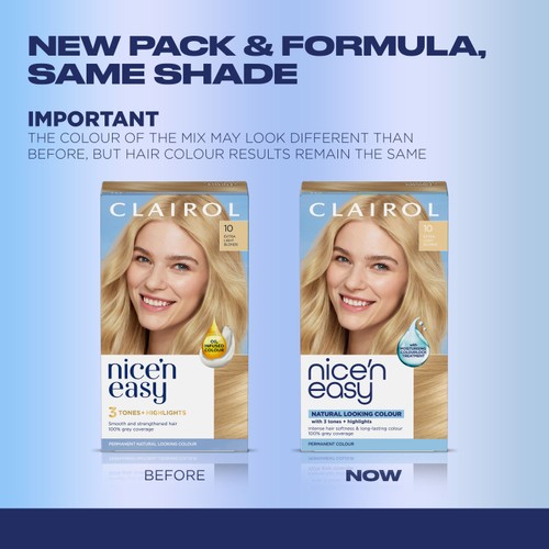 Clairol Nice'n Easy Hair Dye, 10 Extra Light Blonde
