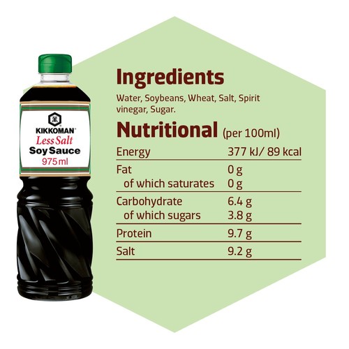 Kikkoman Less Salt Soy Sauce 43% Reduced Salt