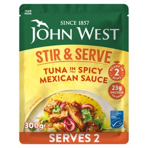 John West Stir & Serve Tuna in Spicy Mexican Sauce MSC 300g