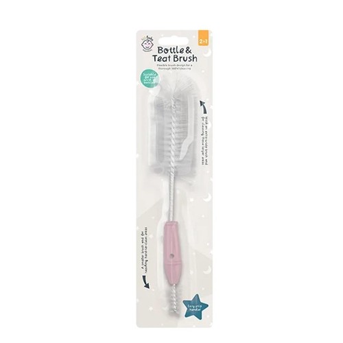 123 Baby Bottle and Teat Brush Pink