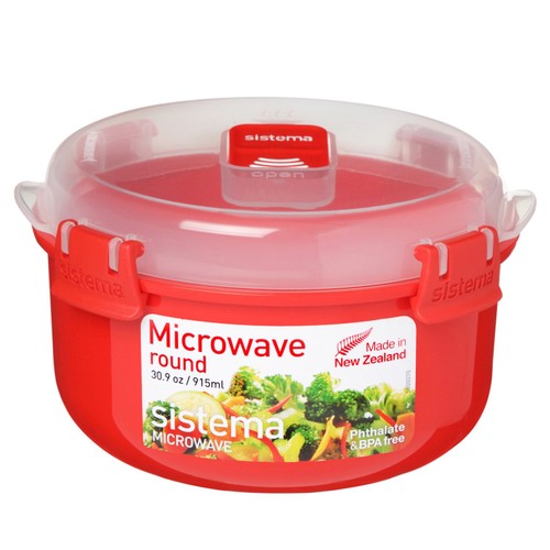 Sistema Microwave Bowl Food Container with Steam Vent 915ml
