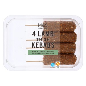 M&S Grill 4 Lamb Shish Kebabs
