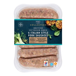 M&S Collection British 6 Italian Style Sausages