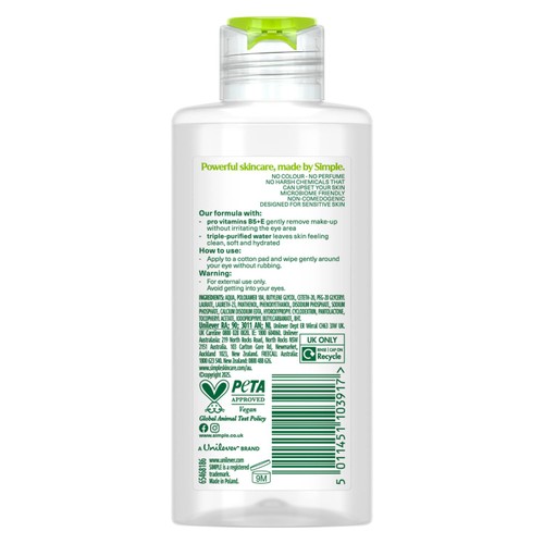 Simple Kind To Eyes Eye Make-Up Remover