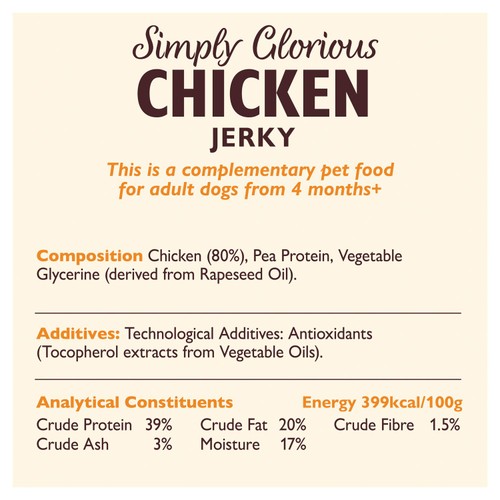 Lily's Kitchen Simply Glorious Chicken Jerky for Dogs