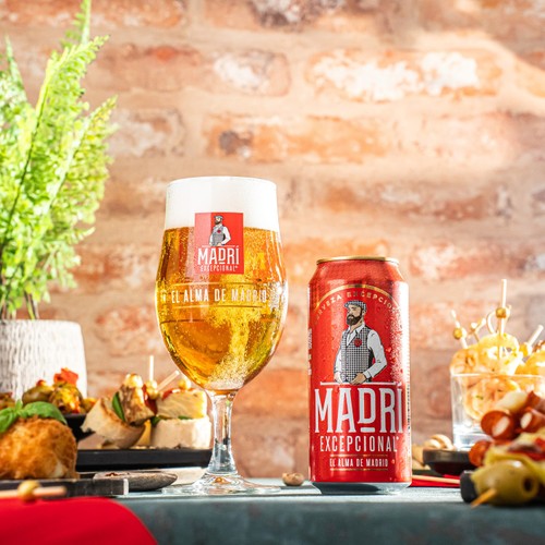 Madri Excepcional Premium Lager Beer Can