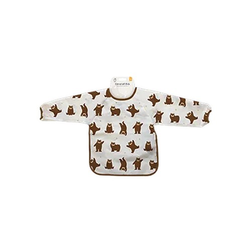 123 Baby Long Sleeve Coverall Bib Bear Print