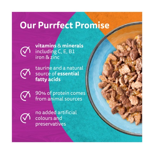 Whiskas 1+ Duo Surf and Turf Adult Wet Cat Food Pouches in Jelly