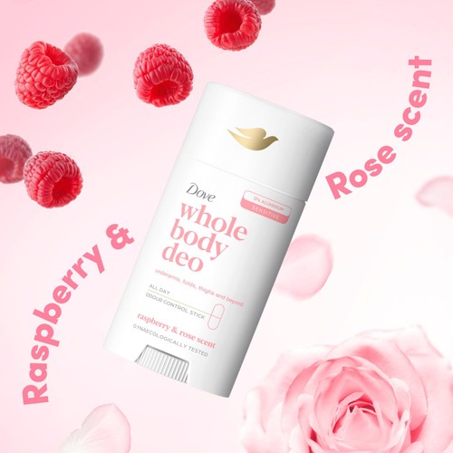 Dove Women 48h Whole Body Stick Deodorant Raspberry & Rose