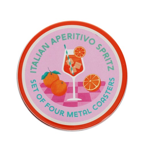 Aperitivo Spritz Metal Coasters