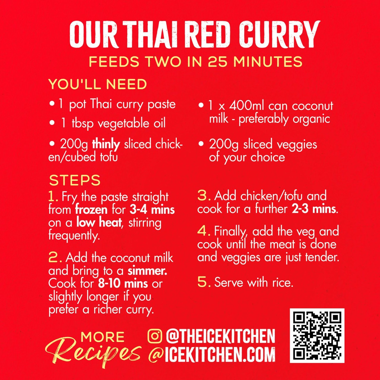 Ice Kitchen - Thai Red Curry Paste - Ocado