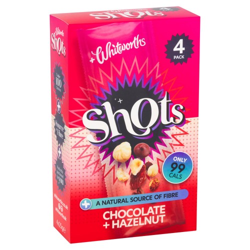 Whitworths Shots Snack Pack Chocolate & Hazelnut