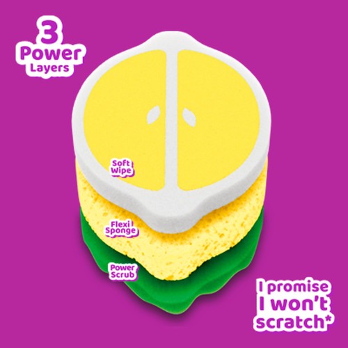 Vileda Punch Flexible Lemon Scourer