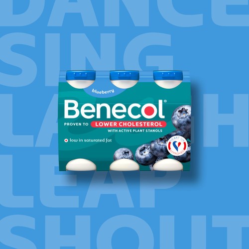 Benecol Cholesterol Lowering Yoghurt Drink Blueberry